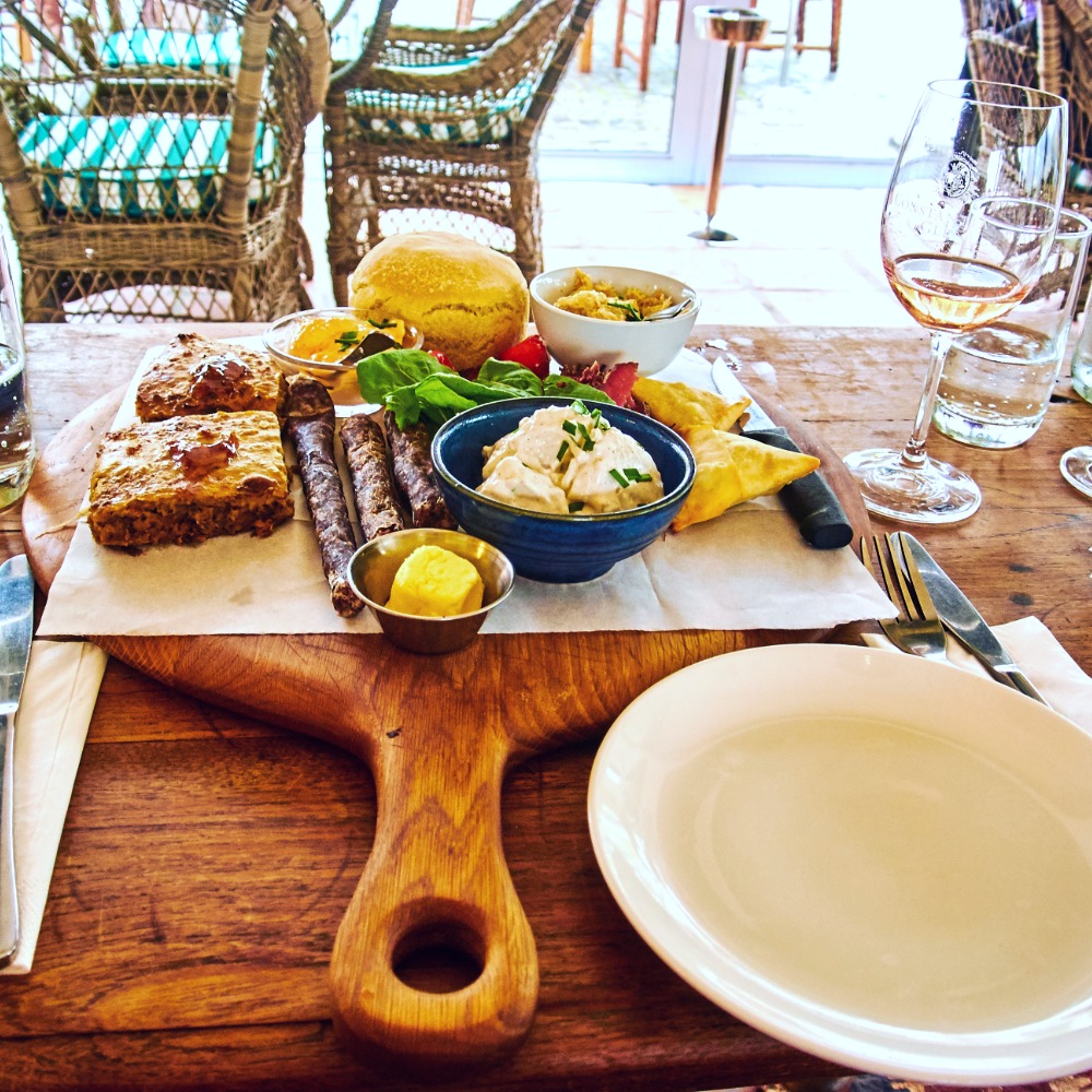 Wine and food pairing in Stellenbosch.