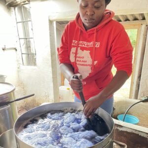 Xhosa team member employed at Adele's Mohair.